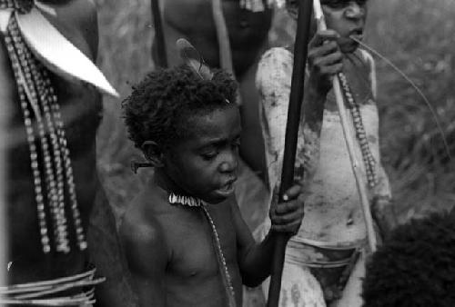 Samuel Putnam negatives, New Guinea; Tukom in a group singing