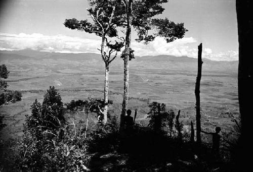 Samuel Putnam negatives, New Guinea; from the forest high on the hill behind Homoak out towards the west