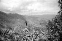 Samuel Putnam negatives, New Guinea; boys standing on a ridge looking towards the south