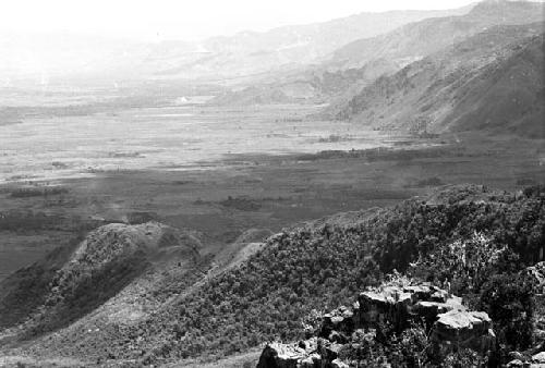 Samuel Putnam negatives, New Guinea; view to the NE from high behind Tukumba