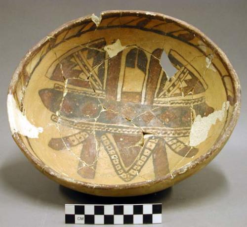 Restorable San Bernardino polychrome pottery bowl