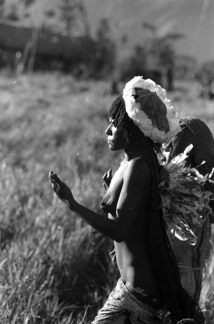 Samuel Putnam negatives, New Guinea; a woman dancing on the Liberek