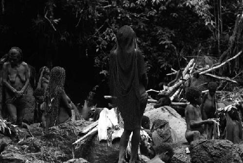 Samuel Putnam negatives, New Guinea; at the salt wells; around the rocks