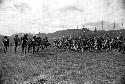 Samuel Putnam negatives, New Guinea; group of warriors on their way to the Liberek