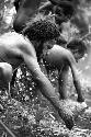 Samuel Putnam negatives, New Guinea; man drinking from the Aikhe