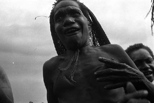 Samuel Putnam negatives, New Guinea; one woman dances