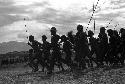 Samuel Putnam negatives, New Guinea; men's group dancing on the Liberek