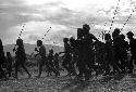 Samuel Putnam negatives, New Guinea; men's group dancing on the Liberek