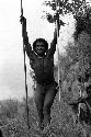 Samuel Putnam negatives, New Guinea; one man shouts at the enemy