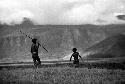 Samuel Putnam negatives, New Guinea; men running home