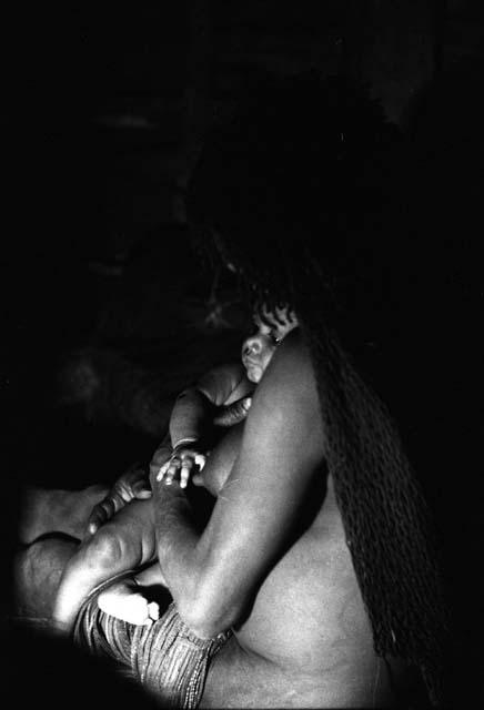 Samuel Putnam negatives, New Guinea; Ekapue and her new baby