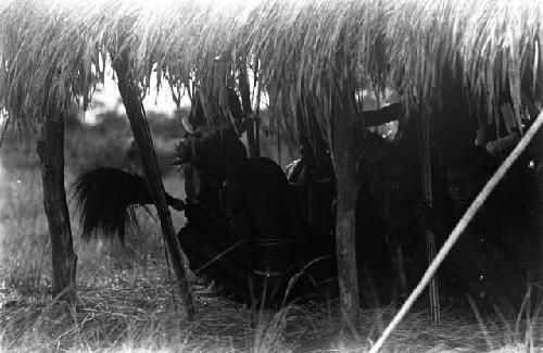 Karl Heider negatives, New Guinea;  Lokoparek; men under Olea