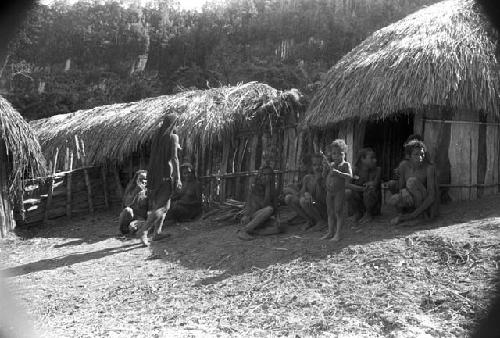 Karl Heider negatives, New Guinea;  Lokoparek; people in sili