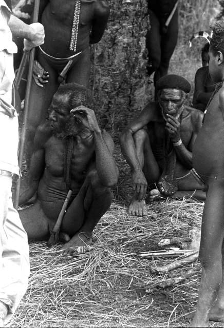 Karl Heider negatives, New Guinea; Men Seated