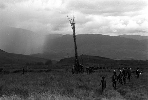 Karl Heider negatives, New Guinea; Men Returning from Tokolik