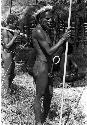 Karl Heider negatives, New Guinea; Men Waiting Near Frontier