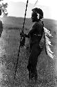 Karl Heider negatives, New Guinea; Warrior waiting