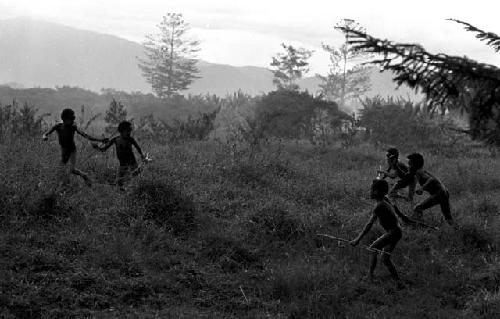 Karl Heider negatives, New Guinea; Boys playing