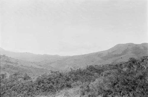 Valley of branch of Rio Tabasara, looking north, shoulder of Cerro Banco at right