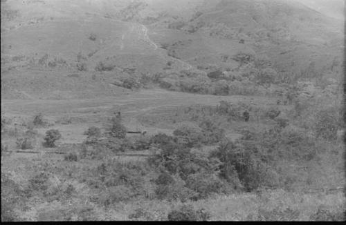 Looking northward across the valley of the Tabasara where that river comes around the eastern shoulder of Cerro Banco.