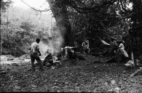 Indian visitors to camp