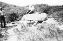 East side of dolmen showing stones B and C with smaller stones between