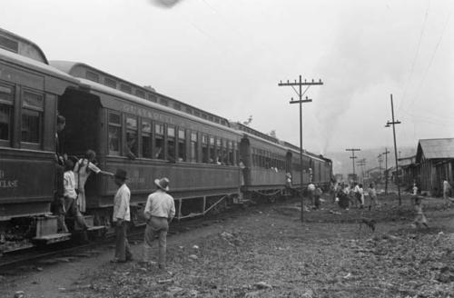 Station scene in lowlands -- Guayaquil-Quito R.R.