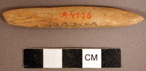 Organic, worked animal bone perforator fragment