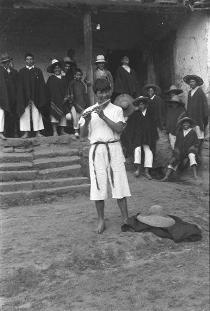 Man playing flute