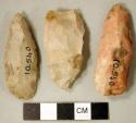 Chipped stone, projectile points, triangular and ovate