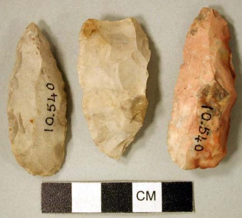 Chipped stone, projectile points, triangular and ovate