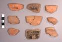 Sierra Red Potsherds: Orange Paste, Rough Interior