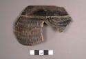 2 potsherds - Never Delay Impressed Black type