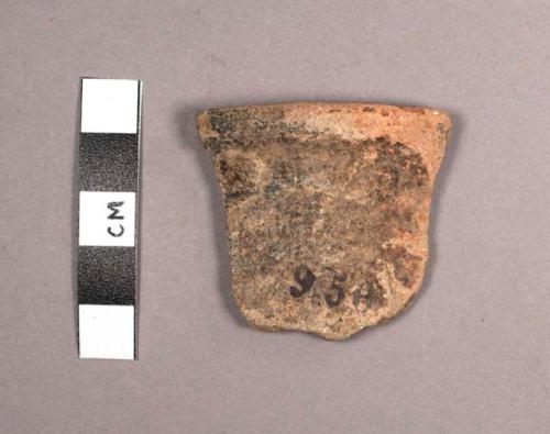 Vaquero Creek Red Rim Sherd: Incised