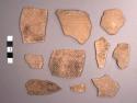 Stumped Creek Striated Potsherds (White)