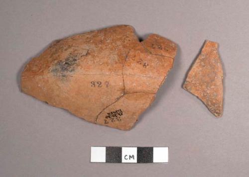 Hillbank Red Bowl Sherds: Smudged-orange Variety