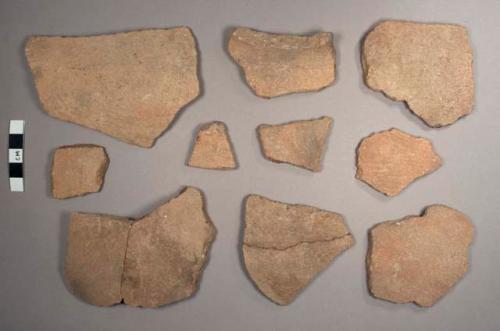 Sapote Striated Potsherds: Variety Unspecified, Thick-walled