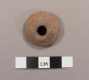 Pottery spindle whorl: specially manufactured