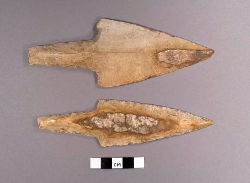 Stone points or knives - stemmed, plano-convex