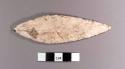 Stone points or knives - unstemmed, bifacial, delicate, pointed at both ends