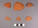 6 miscellaneous fine orange ware sherds