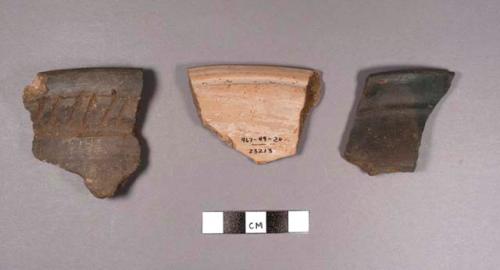 4 rim potsherds