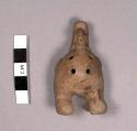 1 pottery whistle in animal form