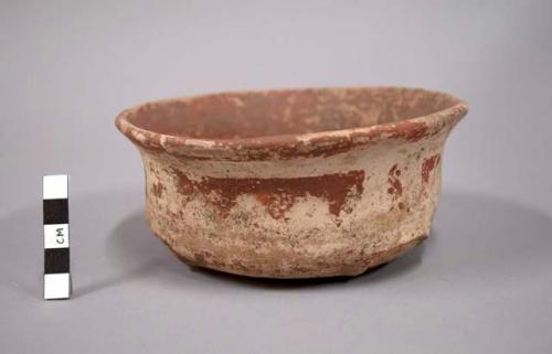 Pottery vessel (no feet) - Chinantla red-on-white and red and black-on-white