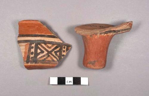 Miscellaneous polychrome potsherds