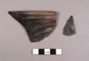 2 streaky grey-brown ware sherds