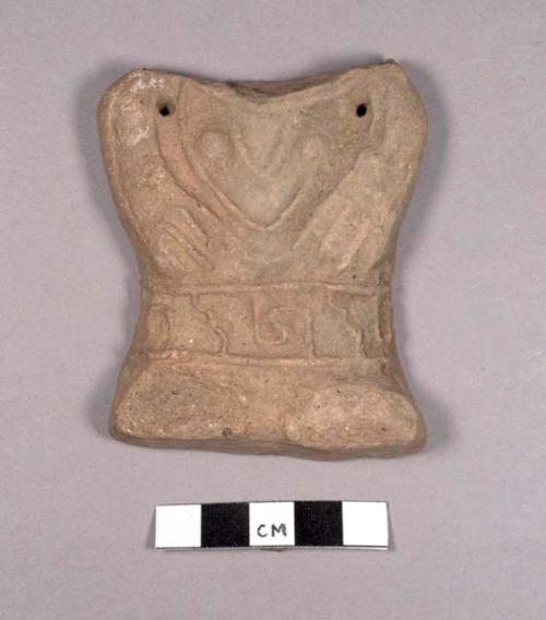 Mold-made pottery torso