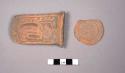 2 fine orange pottery fragments - Late Classic or early post-Classic