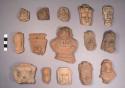 21 pottery heads - probably pre-Classic Period