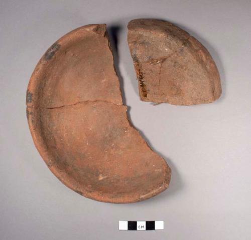 Dish of coarse red ware